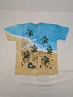 Vintage Liquid Blue AOP Schildkröten T-Shirt