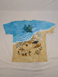 Vintage Liquid Blue AOP Schildkröten T-Shirt